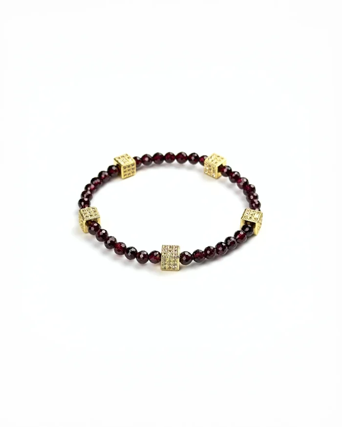 Браслет ТОНКАЯ ГРАНЬ. Гранат